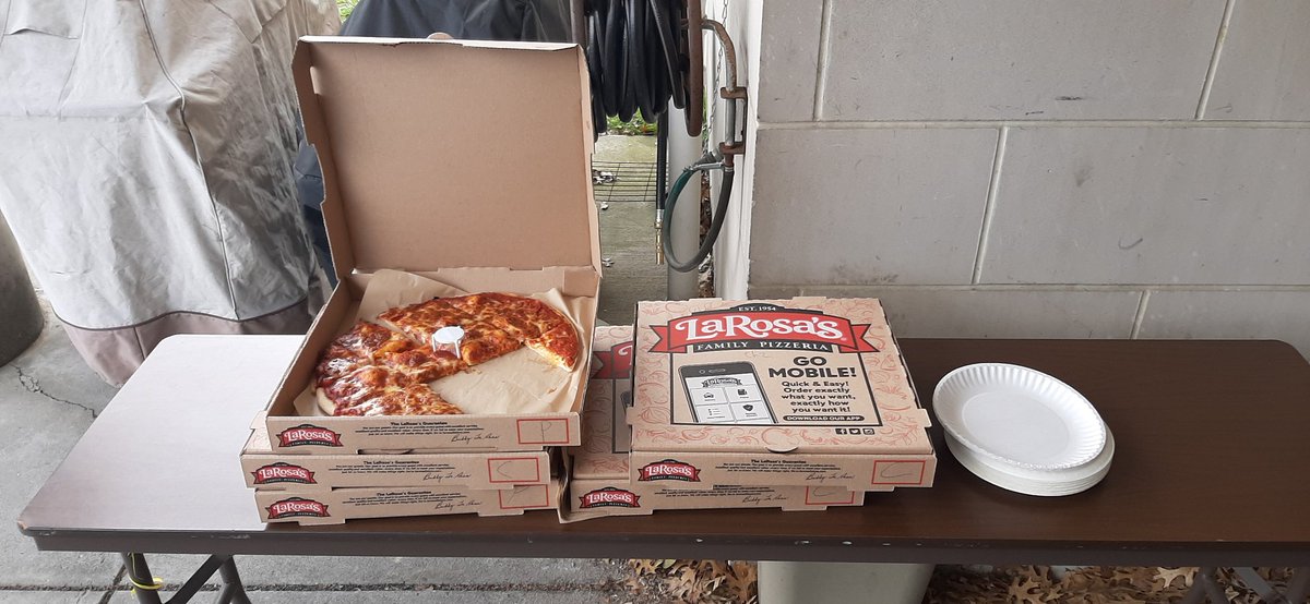 CincyPD's tweet photo. Women Helping Women bought officers in all five of our districts lunch today. #thanksforthepizza #WashYourHands #pizzayummy https://t.co/sGphrFy1eu