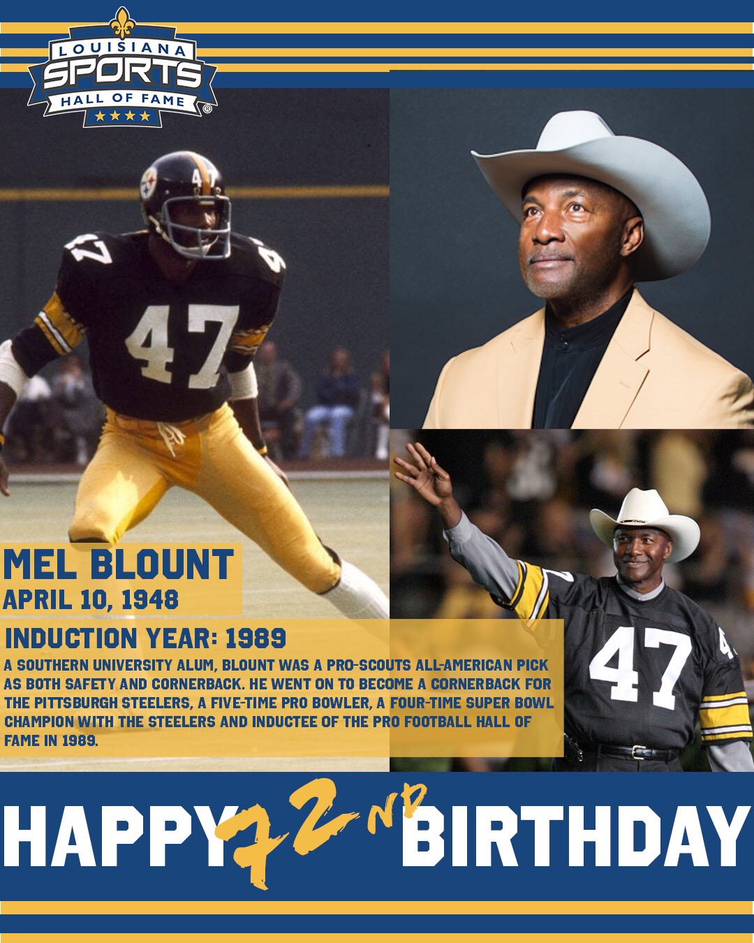 Happy Birthday Mel Blount! 