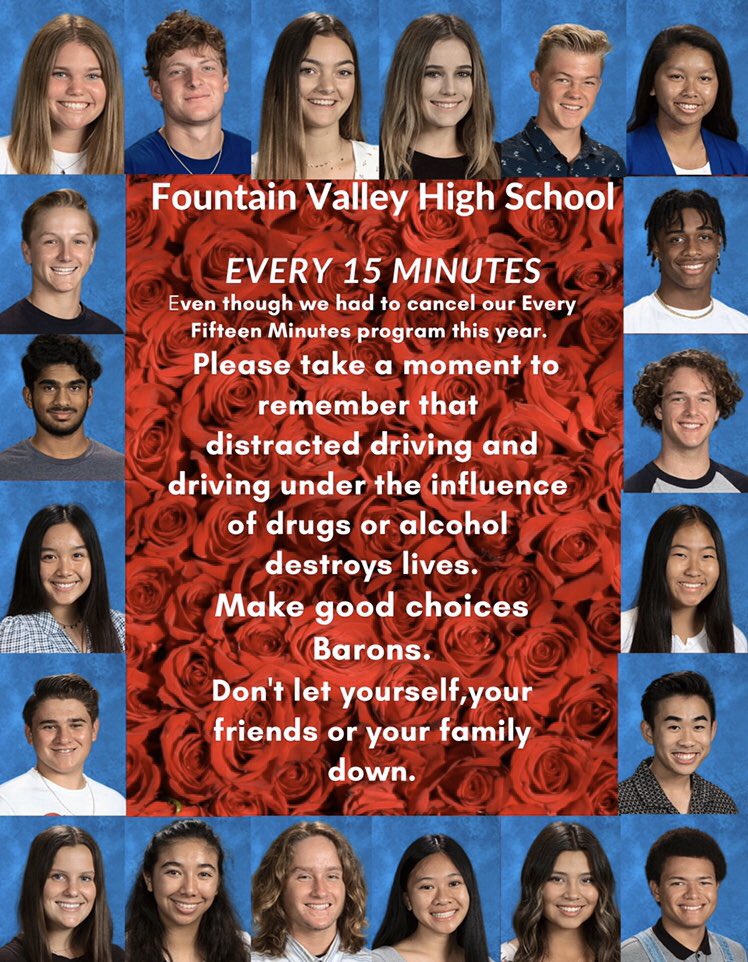 Barons, even though the Every Fifteen Minutes program is canceled this year, ALWAYS make good choices.