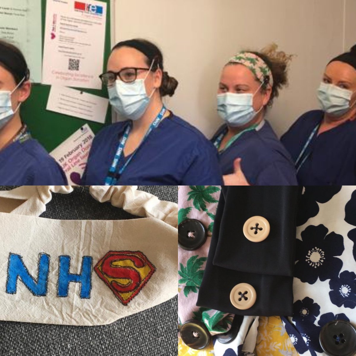Fantastic way to help the #NHSheroes with these button headbands relieving their sore ears from wearing masks all day! Thanks to Joan for making them and sending them to the royal Liverpool 🥰👌 #NHSVolunteerResponders