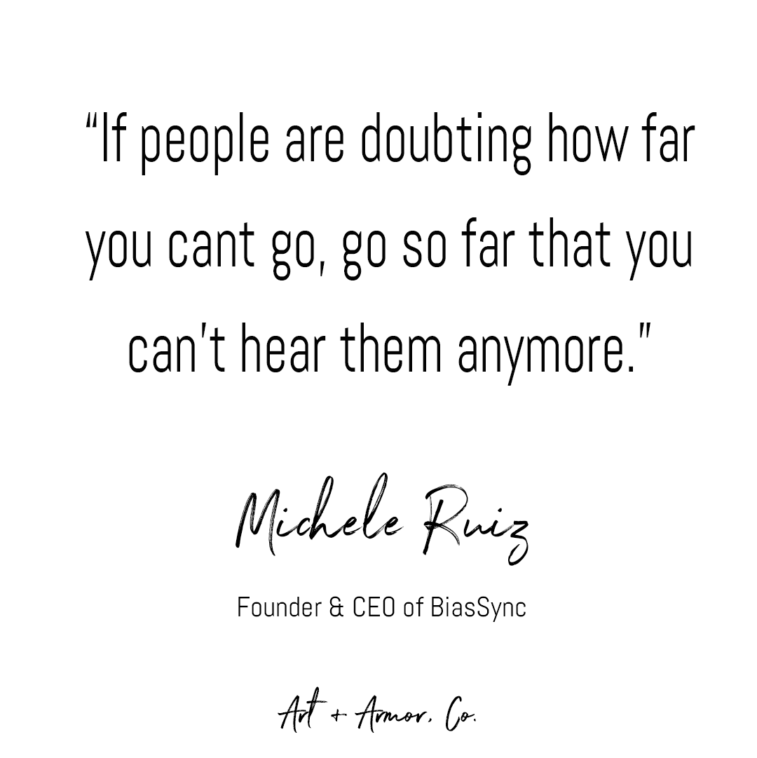 If people are doubting how far you can go, go so far so you can’t hear them anymore - Michele Ruiz 🦋           

#futureisfemale #bosswomen #strongertogether #femaleentrepreneur #quotesoftheday #QuarantineAndChill #mypandemicsurvivalplan