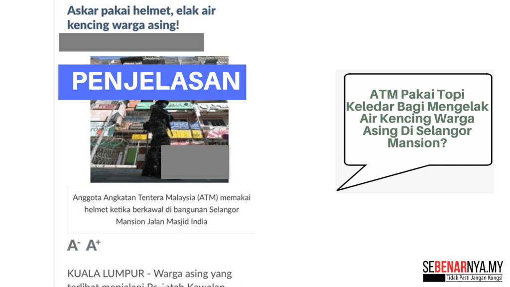 sebenarnyaMY's tweet photo. Anggota ATM Memakai Topi Keledar Di Kawasan Yang Diisytiharkan PKPD https://t.co/LR7Lmx9was https://t.co/Gy16QhdfJK