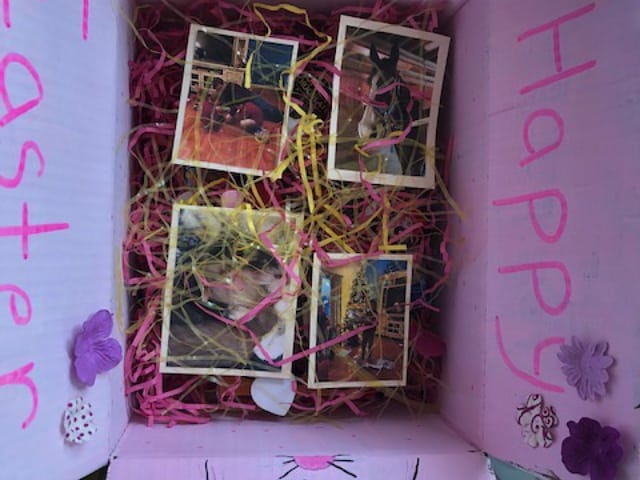 OLMA_NJ's tweet photo. Doing good on Good Friday. The Decker family is helping to make sure people don't feel alone this Easter with the delivery of these Smile Boxes.β€π° #CharitableChallenge #SeeTheGood #OLMACares #sisterhood https://t.co/RVMbLNQkWT