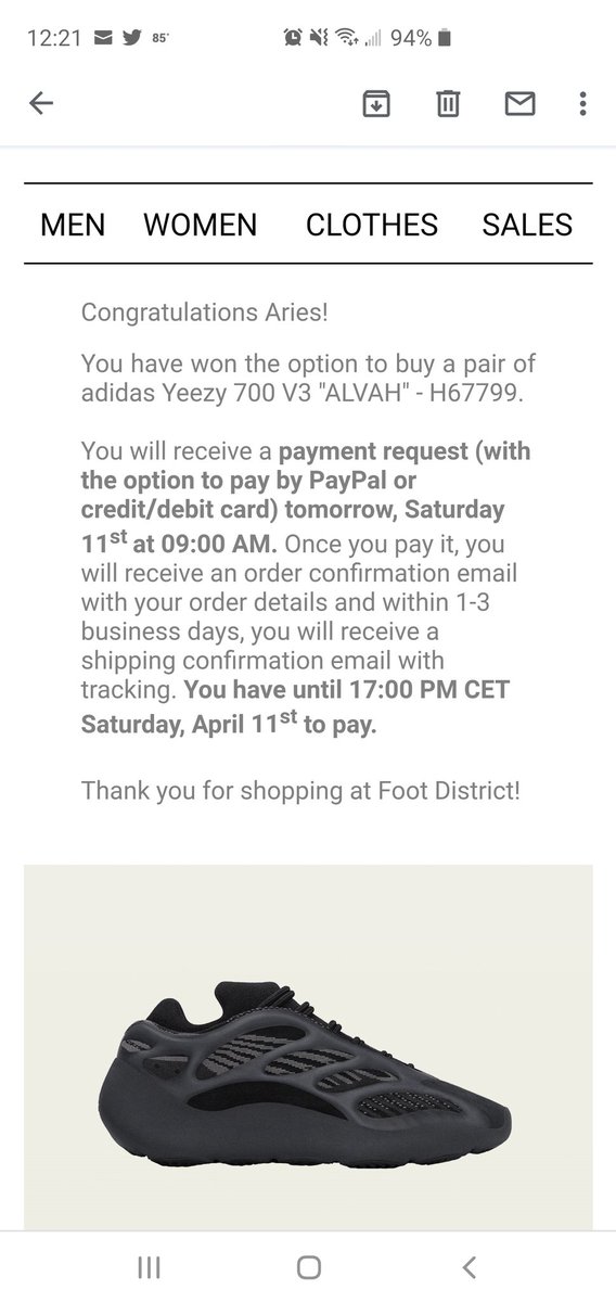 foot district yeezy raffle