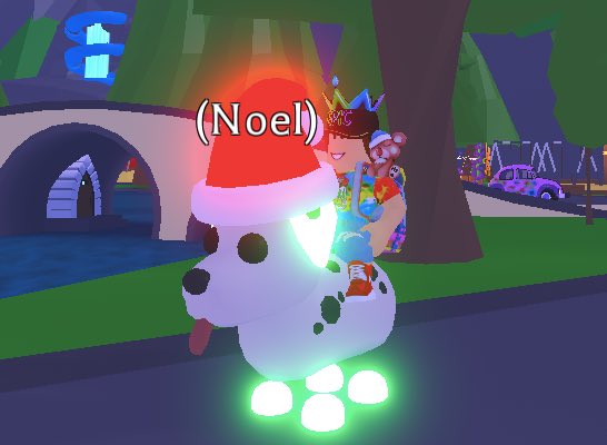 Neon Santa Dog Adopt Me Roblox