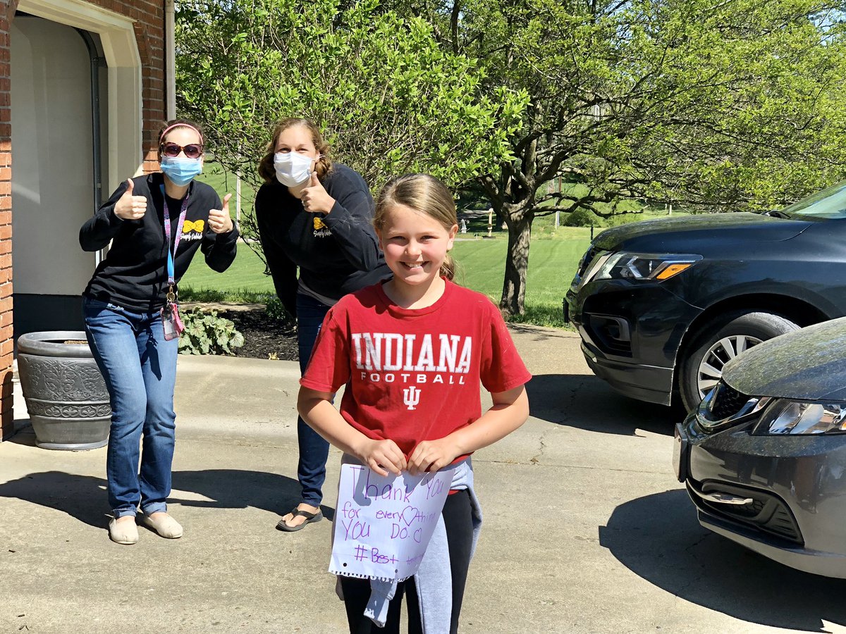 trphillips1977's tweet photo. Lucy couldn’t wait for her special delivery this morning. Lots of big smiles and a few tears. Thank you Mrs. Meyer & Mrs. Rumble!! #devoted #stillteaching #stillchallenging #stillconnected #smalltownlove https://t.co/k9vlTw9c54