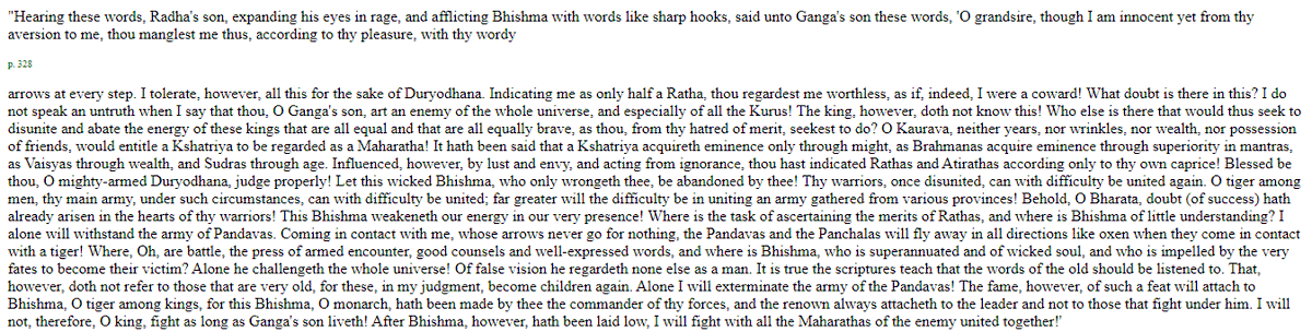 Myth 8: Bhishma did not allow Karna to fight in the warTruth: Karna himself made a vow that till Bhishma lives, he will not fight in the war (Such a great friend to Duryodhana)