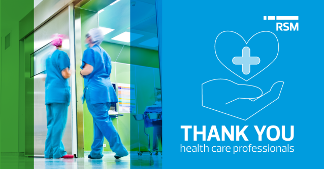As one of <a href="/RSMUSLLP/">RSM US LLP</a> and <a href="/RSM_Canada/">RSM Canada</a>'s 11,000 people, I’d like to thank all of the health care professionals working on the front lines to help us through the global coronavirus pandemic. #thankyouthursday rsm.buzz/3c7Rx7h