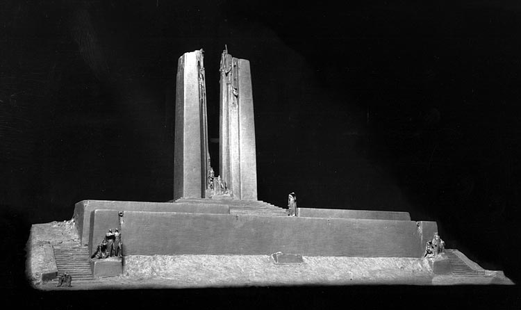 The monument was designed by Walter Seymour Allward. His design was selected from 160 others submitted for a competition held in the early 1920s. [LAC photos]