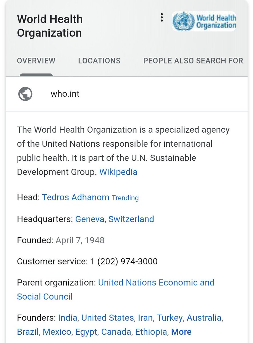 11. >World Health Organization - specialized agency of the UN