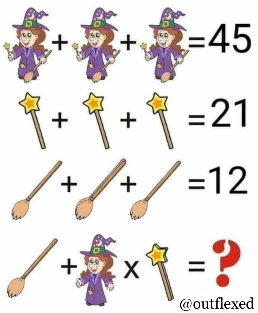 outflexed's tweet photo. Only GALAXY-BRAINS work this out
🌌🧠

👇Post your answer attempt👇

🗣Tag a friend and see if they agree!💪
 #galaxybrain #galaxy #brain #maths #puzzle #outflexed #outflex #flexing #flex #keeponhustling #keeponflexing #getflexedon #socialmedia #socialmediapromotion #brainflex https://t.co/qaxbRsrHLz