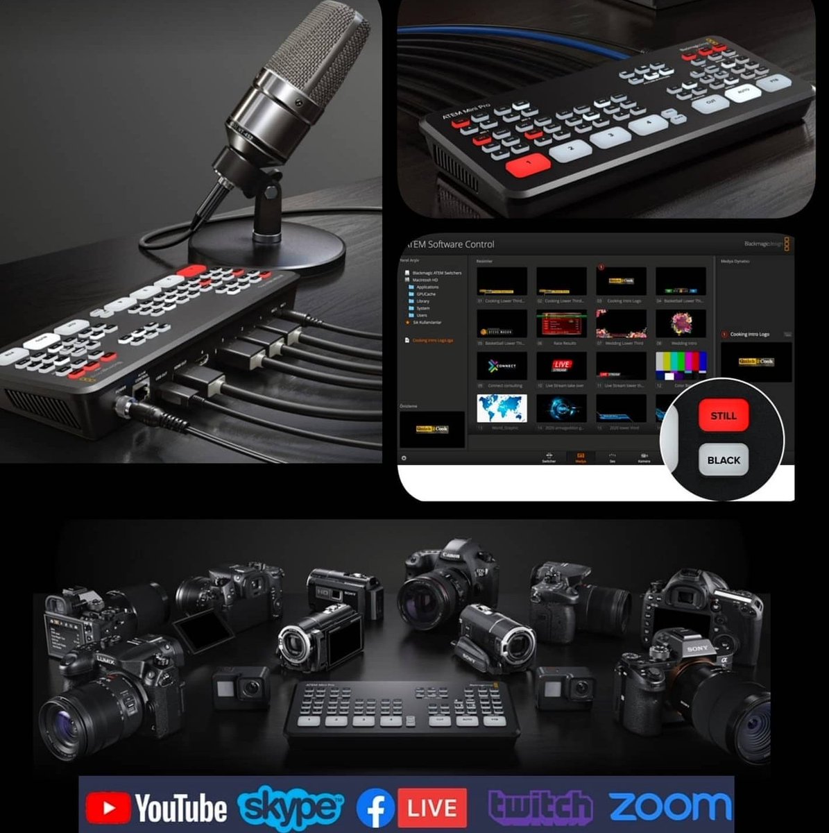 4kPromedya's tweet photo. #Blackmagic #AtemMinipro🎈#Ücretsiz #ATEM #Software #Control #Panel İçermektedir🥳
ön sipariş ve detaylı bilgi👇
☎️0️⃣2️⃣1️⃣2️⃣2️⃣2️⃣2️⃣0️⃣0️⃣3️⃣0️⃣
📧info@4kpromedya.com.tr
#atemmini #blackmagicatem #youtube #livefacebook #socialmedia #youtube #skype #switcher #broadcasting #livebroadcast https://t.co/Y0Rc9oQRI9