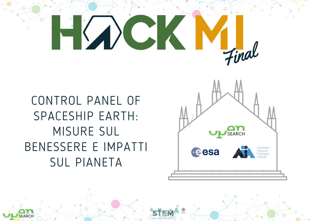 OpenSearchGroup's tweet photo. Pleased to announce the title and sponsors of the final #hackathon, which will take place from the 16th to the 24th of May.
The final hackathon is sponsored by @esa, @AI_x_IA and #OpenSearchNetwork.
To learn more click here: https://t.co/LXv5cH3hvg
#STEMinthecity #HackatMI https://t.co/tE6HCHMfIw
