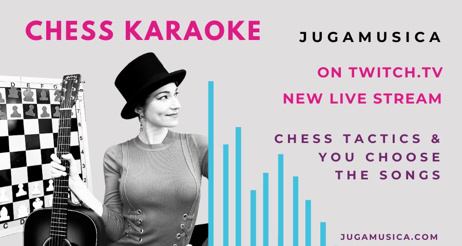 JugadiPrima's tweet photo. My CHESS KARAOKE
Live Stream on https://t.co/r5yGkqUbe3
is coming!
I want to start streaming
next week, will do some tests
this weekend, hope you join!
πΆπ€
My account is JUGAMUSICA
πΈ
So excited about this!
Thanks for sharing,
see you there π€
#chess #karaoke #twitchtv https://t.co/kcy0VCePkW