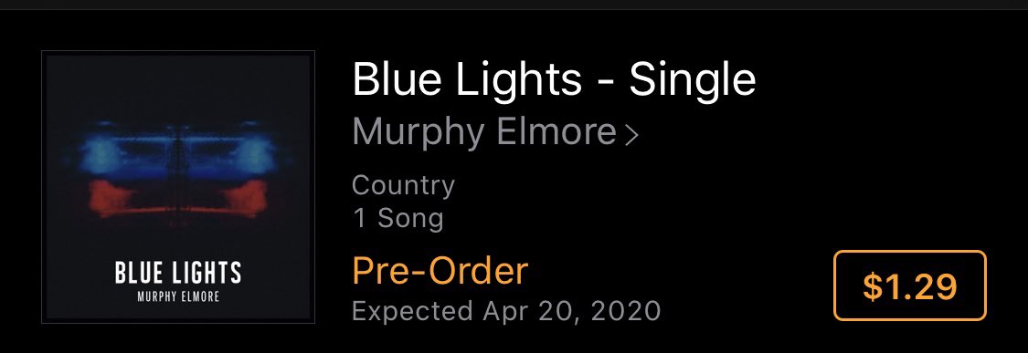 Who else is getting excited about <a href="/Murphy_Elmore/">Murphy Elmore</a> ‘s  new single?!?! 
Make sure you get it pre-ordered. #newmusic #countrymusic #bluelights