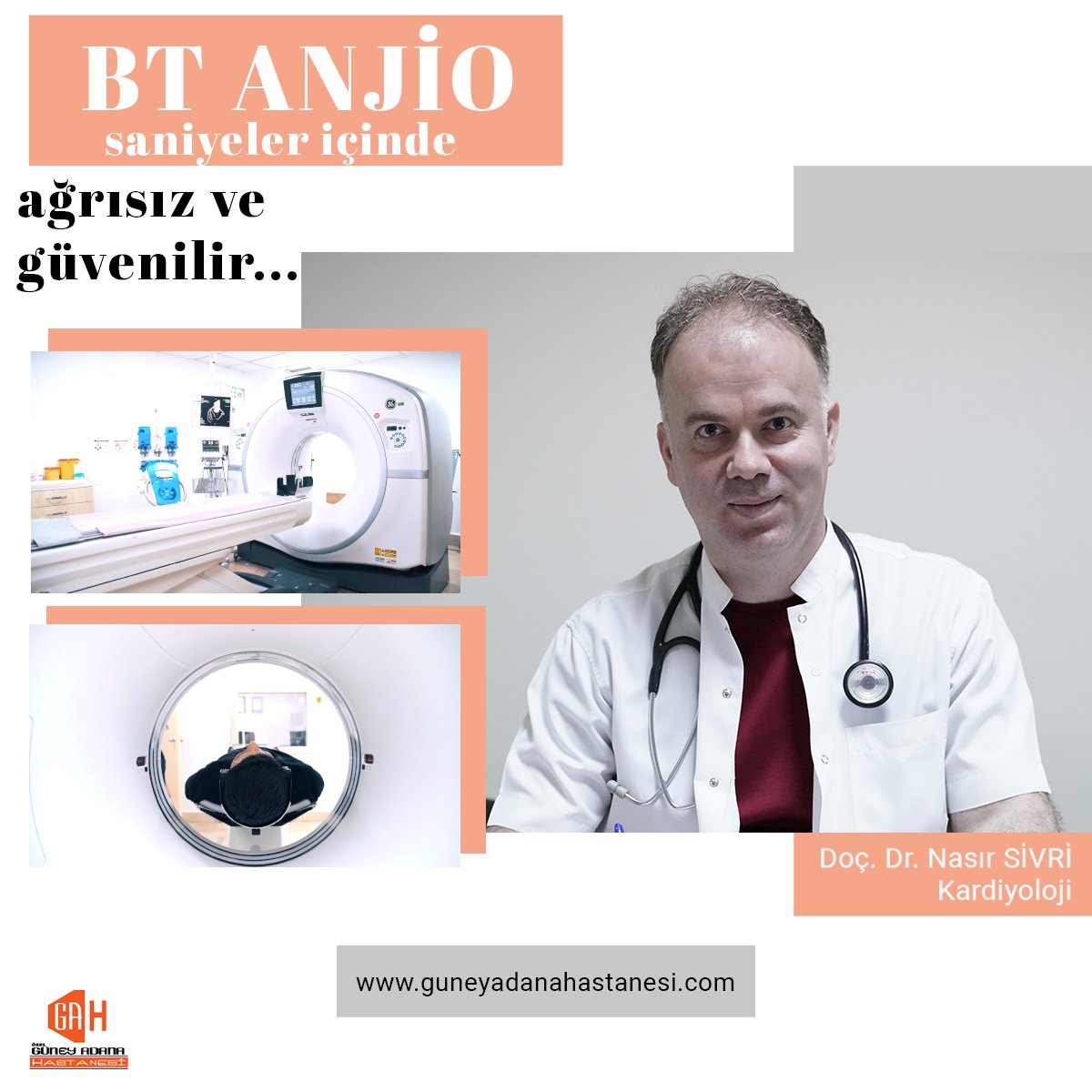 Stresli bir hayatınız varsa Sigara kullanıyorsanız Fiziksel aktiviteniz azsa Tansiyonunuz yüksekse Fazla kiloluysanız Ailenizde ve / veya sizde kalp hastalığı varsa Şeker ve / veya kolesterolünüz yüksekse SİZE MUTLAKA KORONER ANJİO BT YAPALIM, ÖMRÜNÜZÜ UZATALIM  (531) 544 81 04