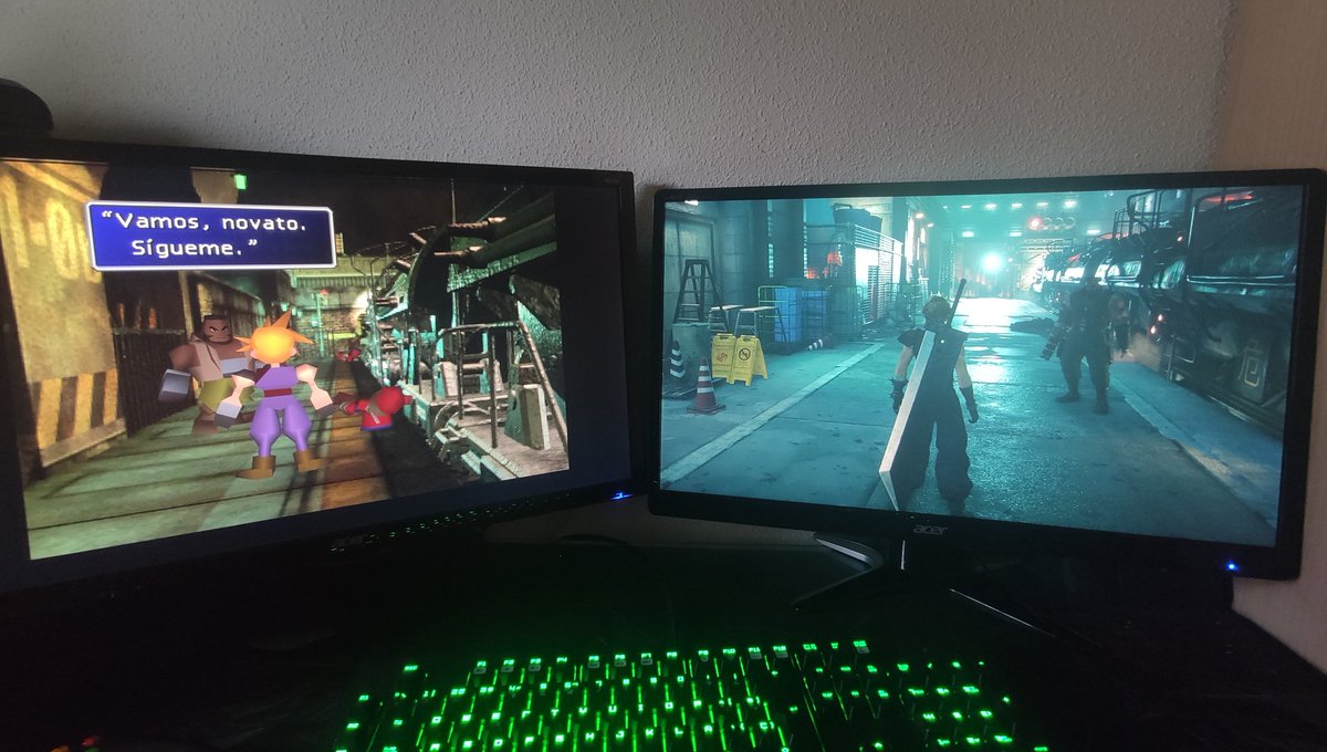 luisedu86's tweet image. 23 años de diferencia, mismo espíritu. #FF7 #FFVIIRemake
