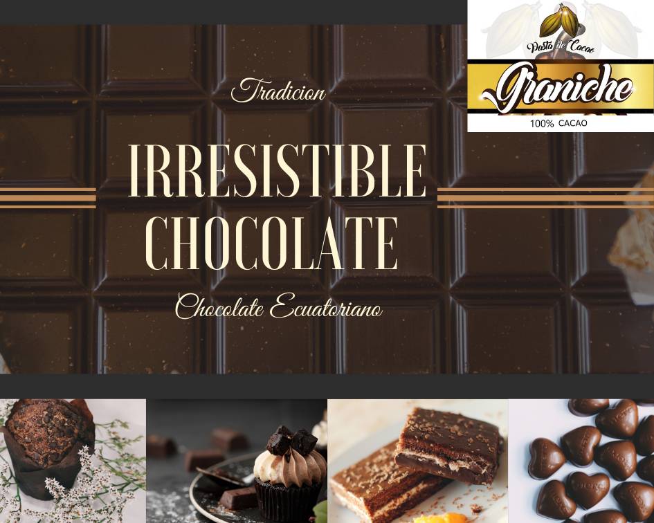 Graniche chocolate de tradicion
#CacaoEcuatoriano 
#CacaoPuro 
#Chocolate 
#ChocolateChallenger 
#ContigoGranicheSiempre 
#Graniche 
#natural 
#pastagraniche
#sostenible