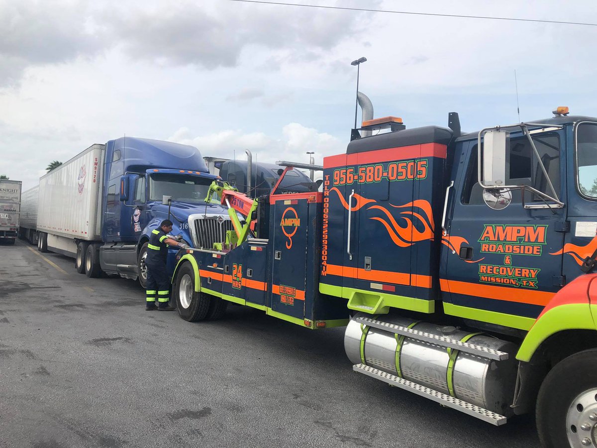 AmpmRecovery's tweet photo. No matter the size of your vehicle, we've got you covered. For any heavy-duty tow call (956) 580-0505 for immediate assistance. https://t.co/p8PITa3lOW