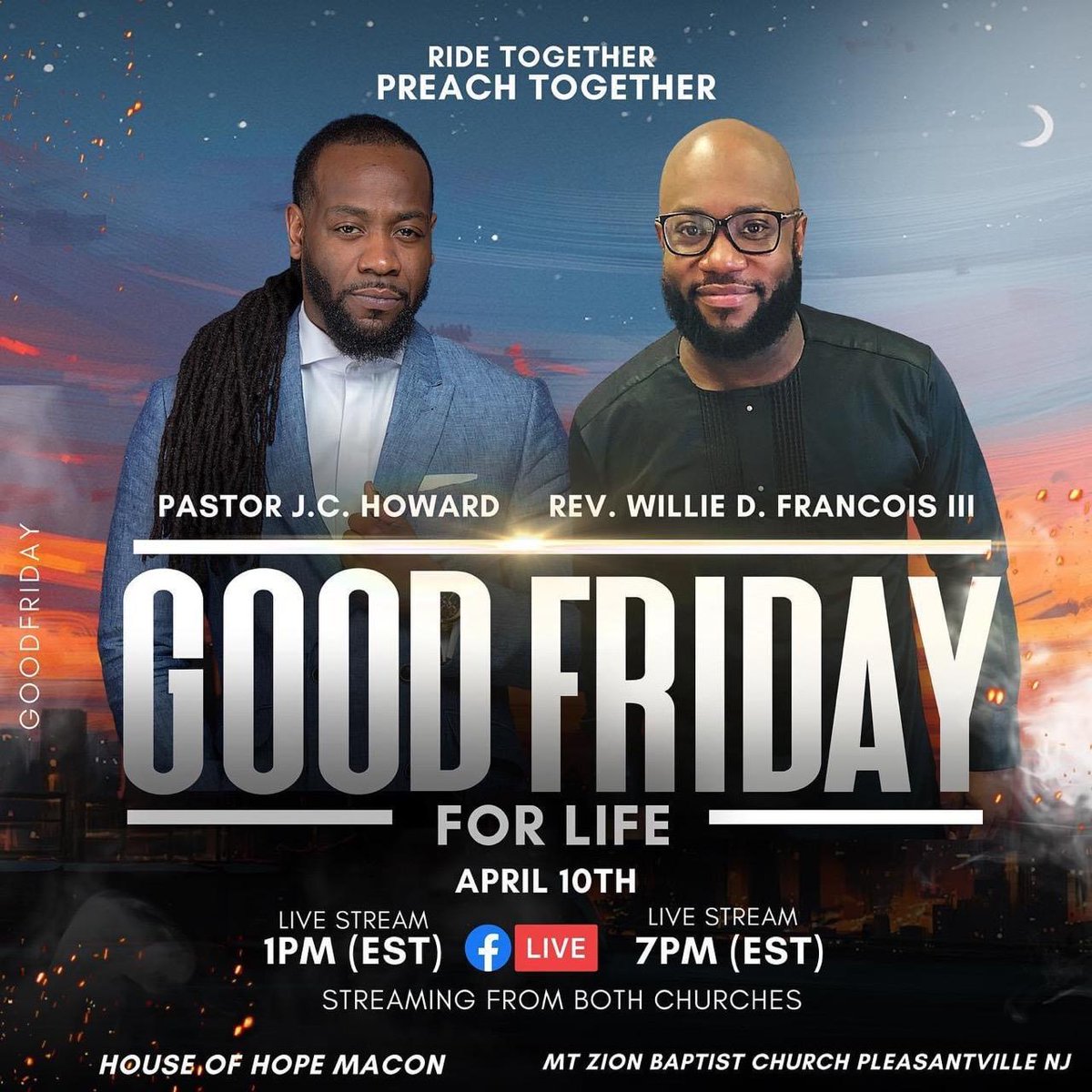 hohmacon's tweet photo. We are streaming now! #GoodFriday2020 #VirtualChurch @jchowardSPEAKS @WillieFrancois3 @hohmacon @contactmtzion @edeweysmith #TagTeamService https://t.co/olpMItoLH8