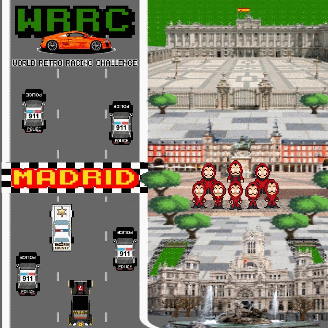 WRRC_Official's tweet photo. 𝗪𝗥𝗥𝗖 even though you are surrounded there's always a way out!!! #retro #vintage #retrogaming #racing #carracinggames #arcaderacing #retroracing #retrocargames #quarantine #italy #prague #iomidivertoacasa #spain #madrid #casadepapel #casadicarta #moneyheist @lacasadepapel https://t.co/ahJlFg19q9