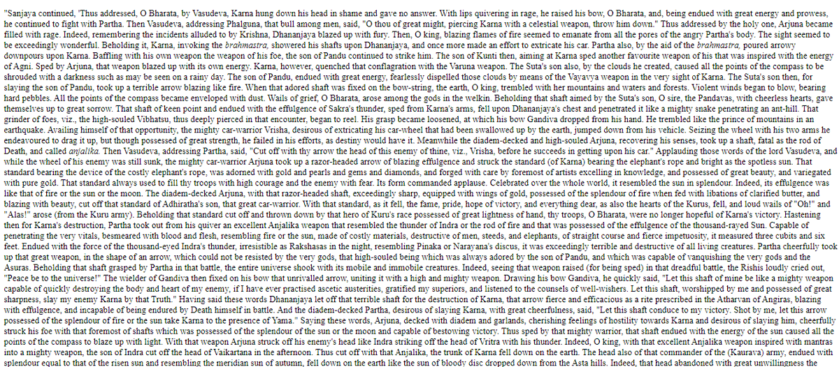 Myth 11: Karna was weaponless when he was killed and couldn't draw upon brahmastraTruth: Karna had his bow at the time of death and also called upon brahmastra to kill Arjuna