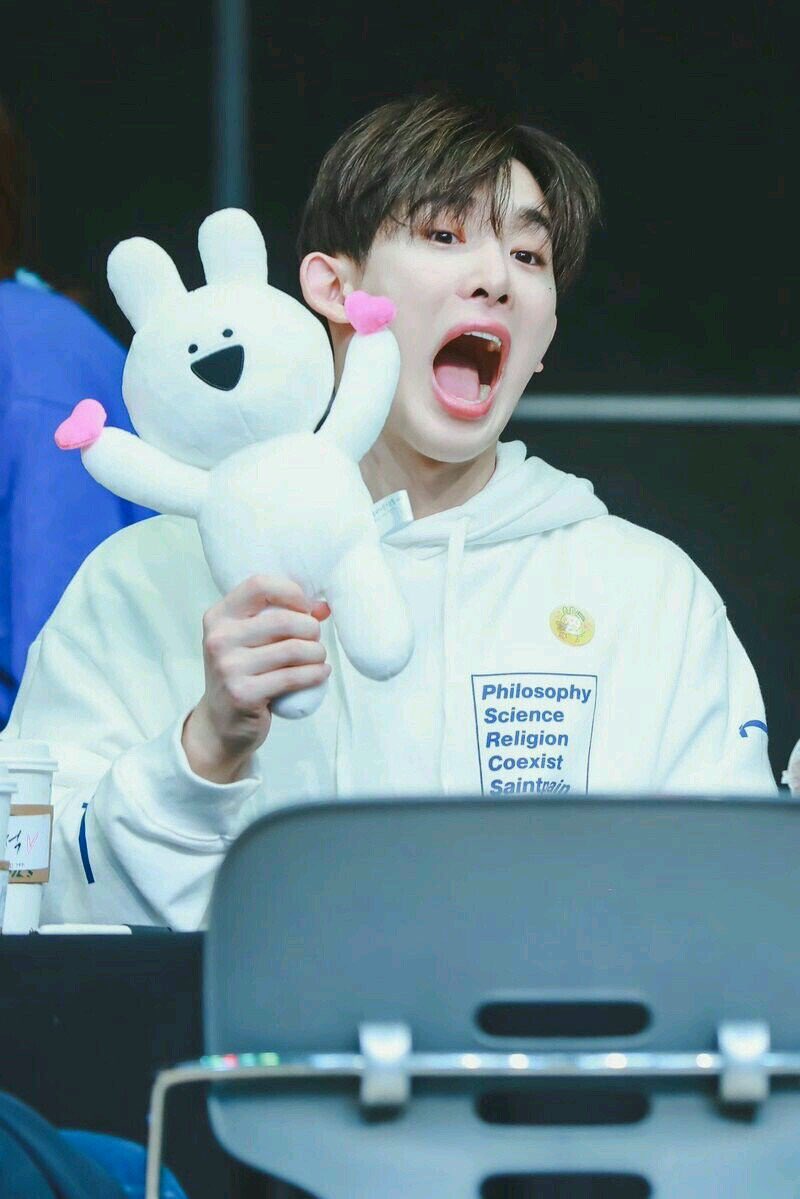 Wonho with plushies pt.1