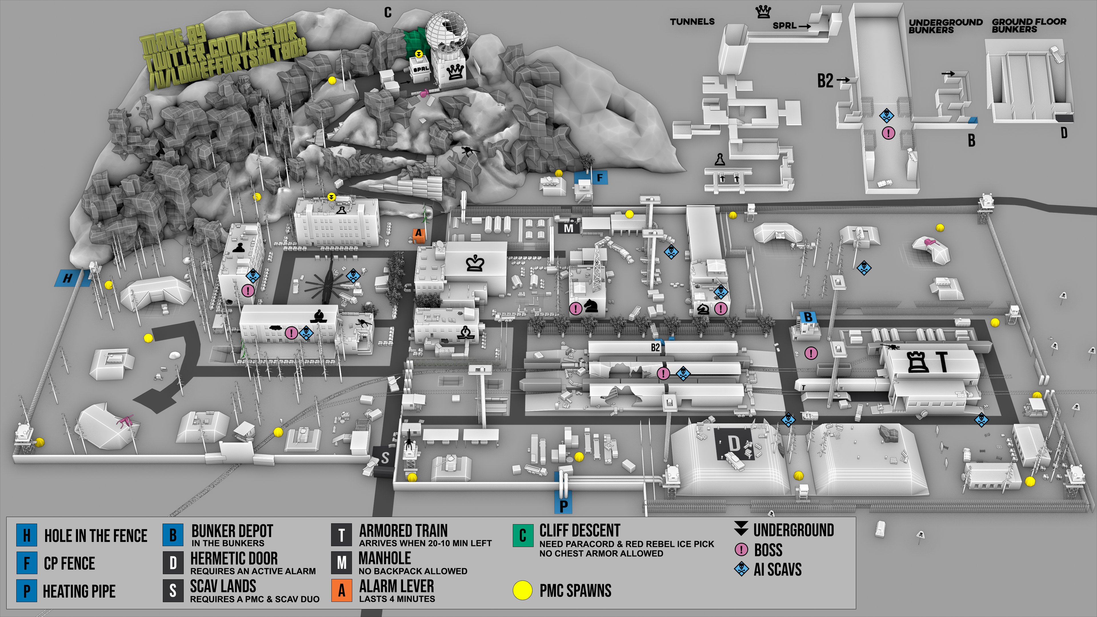 Yamr A Twitter My 3d Map Of Reserve Is Now Available On The Escape From Tarkov Wiki T Co Rijecivyaj Future Updates Of The Map Will Be Found There Escapefromtarkov T Co Z4cywhdkjh Twitter