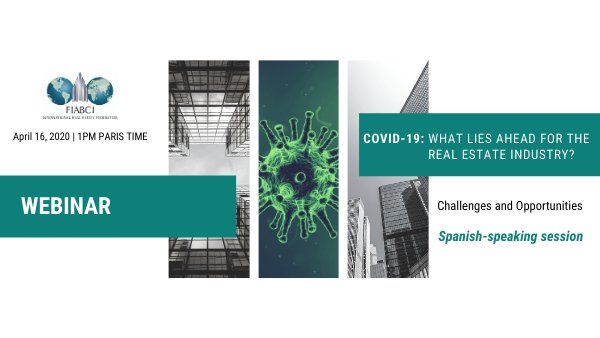 FIABCI's tweet photo. 📢 Calling all Spanish-speaking #realestate professionals

Join us next Thursday for an online panel discussion on the implications of #coronavirus for the global real estate industry. Wondering who our guest speakers are? Stay tuned 🔜

Register for free 📩 info@fiabci.org https://t.co/DcADTJCs5E
