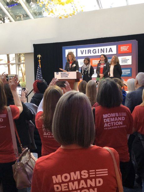 While  @Everytown outspent the NRA by more than 8-to-1,  @MomsDemand volunteers knocked on tens of thousands of doors and made over 100,000 calls to elect gun sense champions in Virginia. We outspent and out-worked the  @NRA in their own backyard.  #valeg