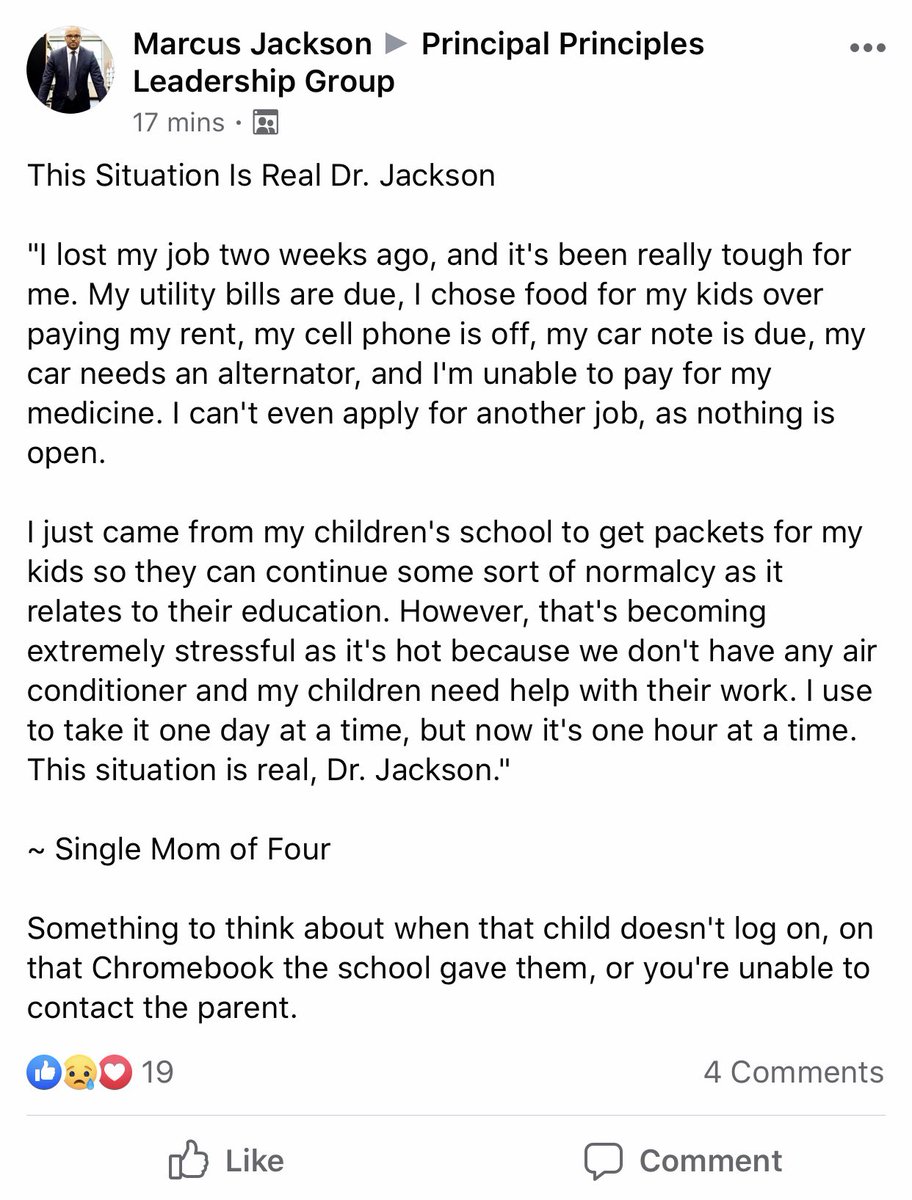 I saw this post this morning and it was a good reminder that right now we need grace over grades. We are all still adjusting to our new “normal” and we are all doing the best we can.