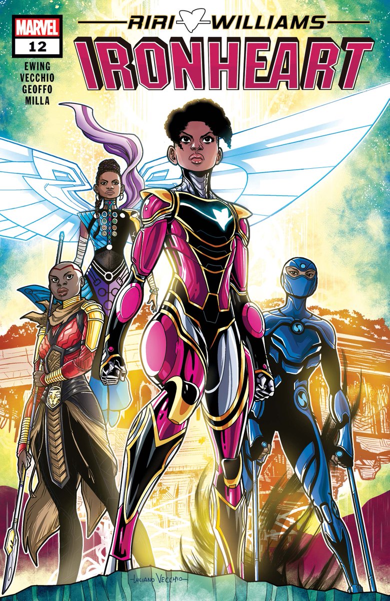  @LucianoVecchio is one of the lead artists on Ironheart- Tony Stark's black female protege who's based on  @BRIANMBENDIS' real black children.