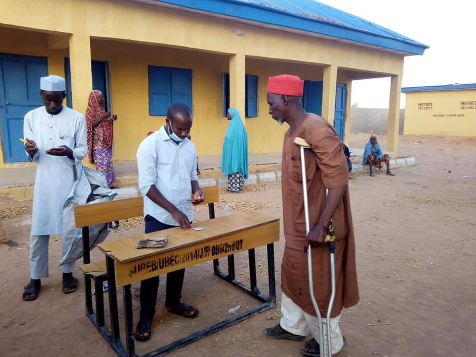 Beneficiaries of National Cash Transfer Program ( Selected from the Bauchi State Social Register, Developed by YESSO), being paid their stipends today, in Gamawa and Jama'are LGAs of Bauchi State