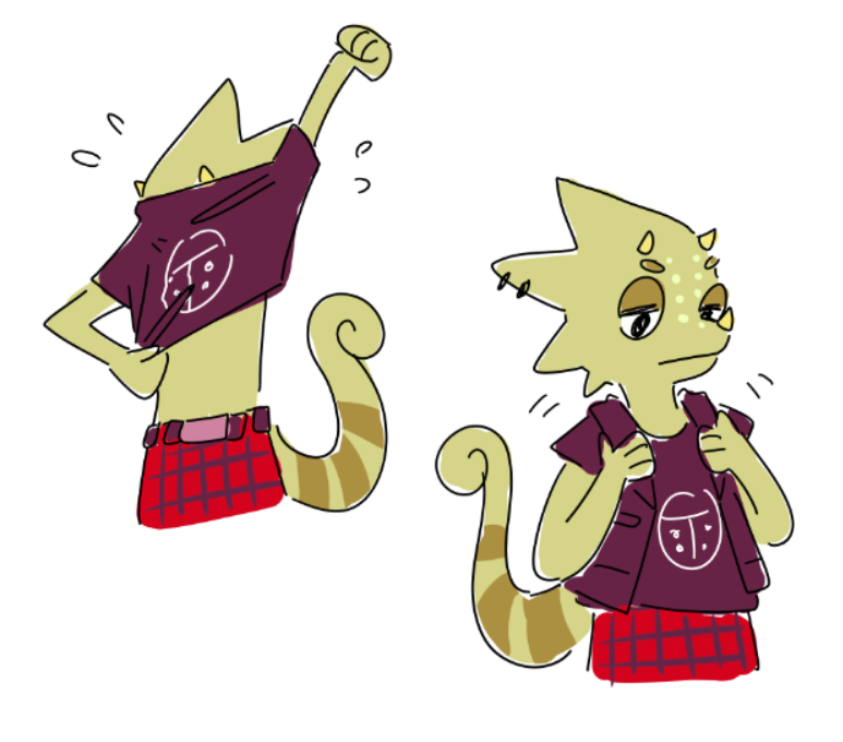 soaptaculart's tweet photo. Game theory that Flick is naturally green but changes colour to red on purpose every day to fit his punk aesthetic #AnimalCrossingNewHorizions #ACNH https://t.co/R69R8BF7VN