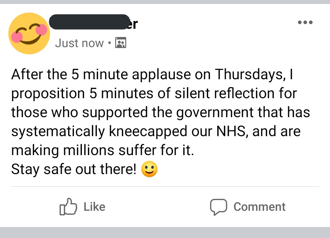 I am taking a stand on the local facebook group!!! horrible tories!!!