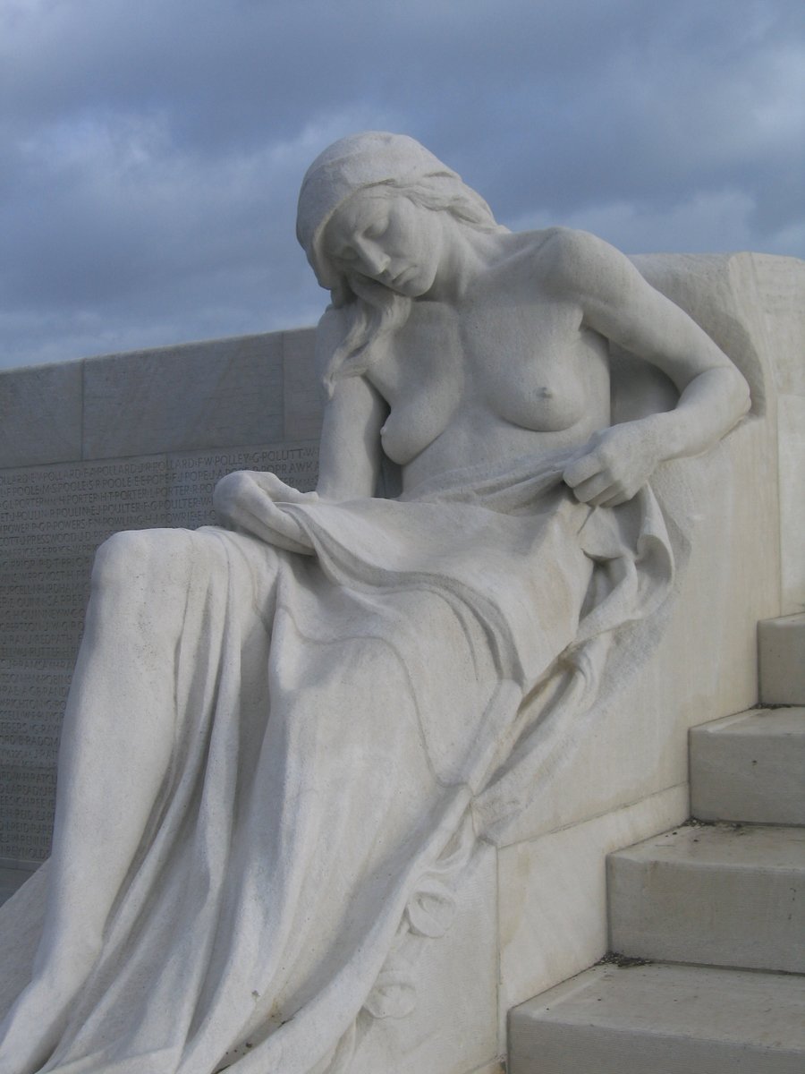 As you approach the monument from what is its backside, you are greeted by two recumbent figures, The Grieving Mother and The Grieving Father who represent the grief carried by parents and others who lost loved ones during the war.