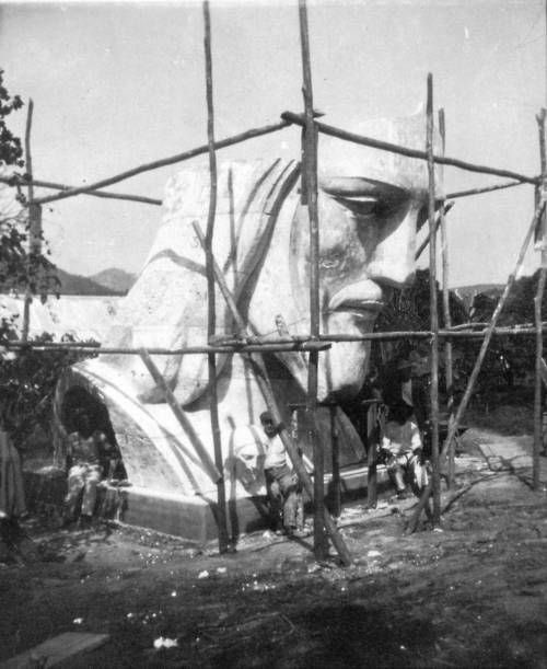 58 - Construção do Cristo Redentor, em 1927.