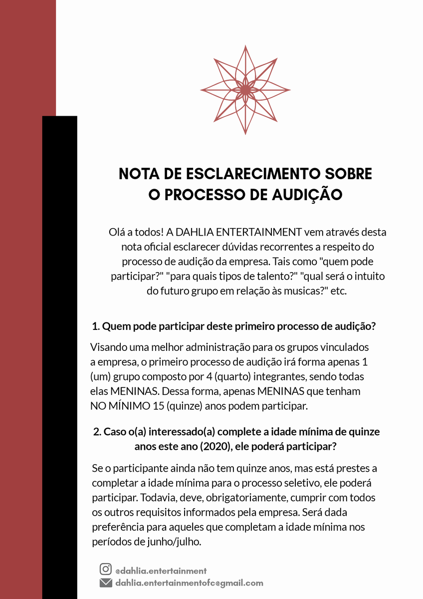 dahlia_entofc's tweet photo. O FORMULÁRIO PARA A INSCRIÇÃO ESTÁ DISPONÍVEL NO LINK NA NOSSA BIOGRAFIA ACIMA!

⚠️QUALQUER DÚVIDA PODERÁ SER ESCLARECIDA POR MEIO DE MENSAGEM (TWITTER)⚠️ https://t.co/jxqUYhddYN