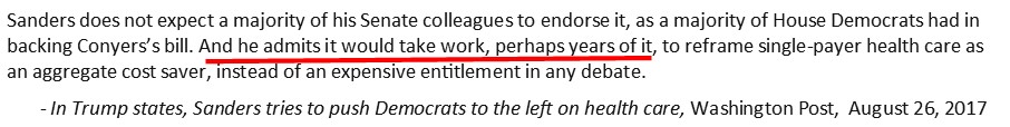 OTOH, 53 new candidates rejected Sanders' advice and won House seats running on protecting the ACA. 40 of them flipped red seats, giving Dems the majority, moving *the entire House* left. BS is right when he says it will take *years* to convince voters to accept his M4A plan.