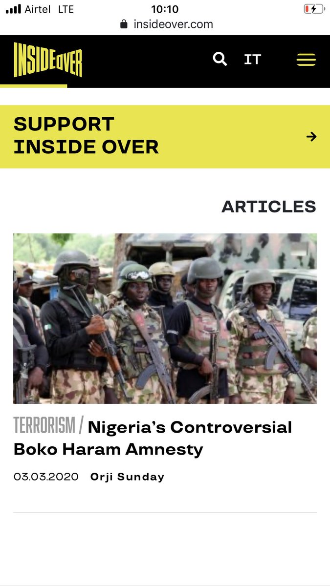 24. Recently, I wrote about the Boko Haram amnesty. Amnesty is part of war strategies world over. But the context for granting amnesty can be the difference between one that is worthy or dubious. So does Boko Haram, considering Nigeria’s realities, merit amnesty? Find out here