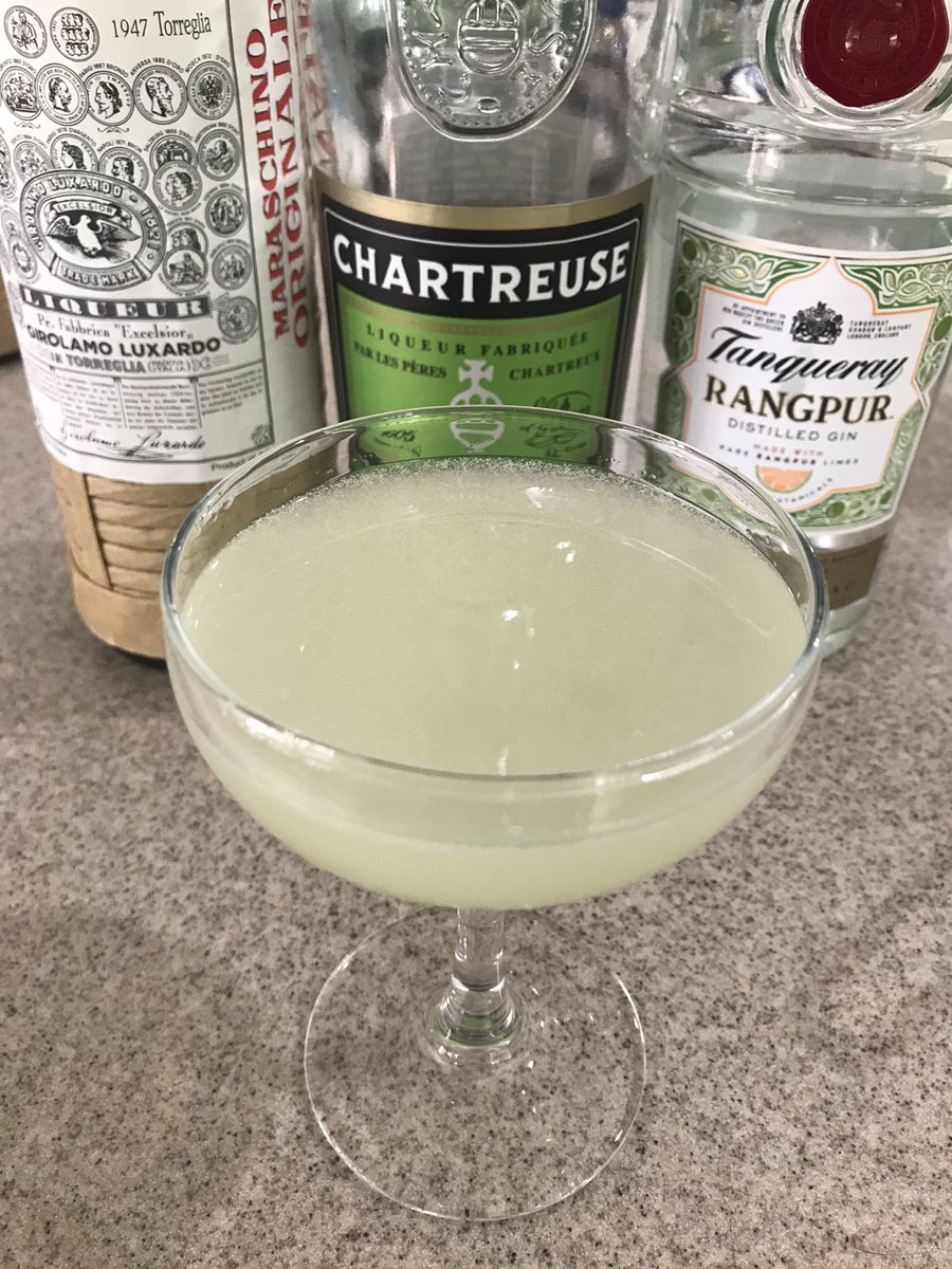 A classic Last Word is 3/4 oz each Luxardo, green Chartreuse, lime juice, dry gin. We can start there.