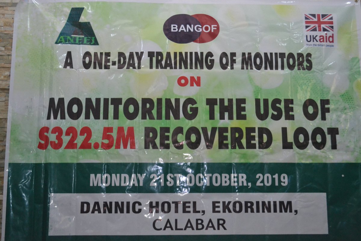 tracking and monitoring the disbursement of CCT and even trained field monitors on how to track this funds for some time now through a civil society project 'Monitoring of Recovered Assets in Nigeria through Transparency and Accountability (MANTRA)' implemented by