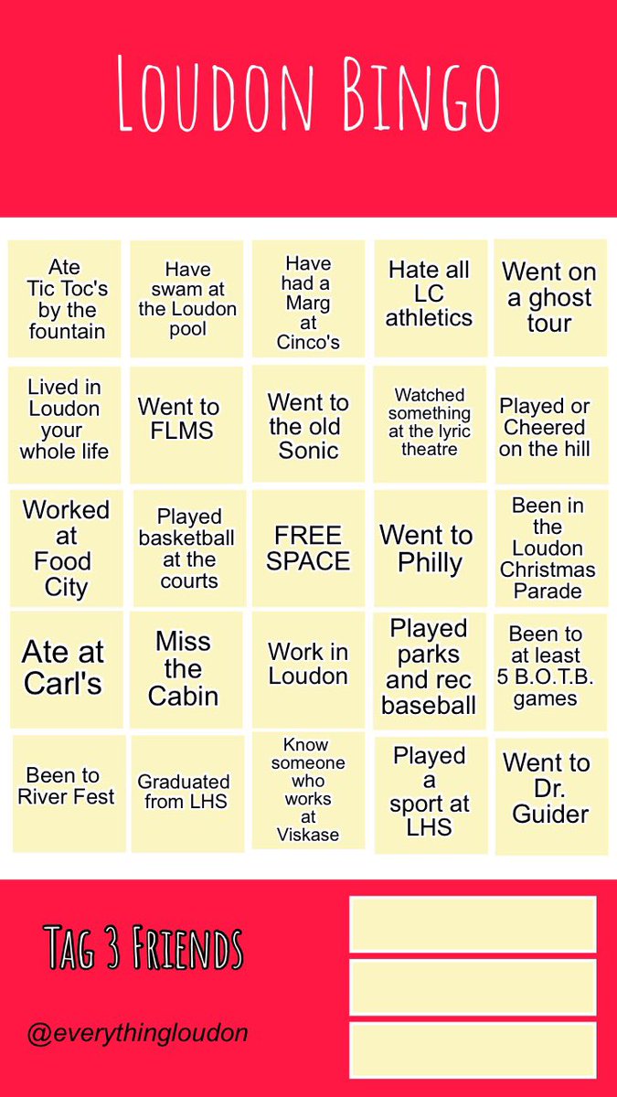 Loudon Bingo live on my Insta 🤪