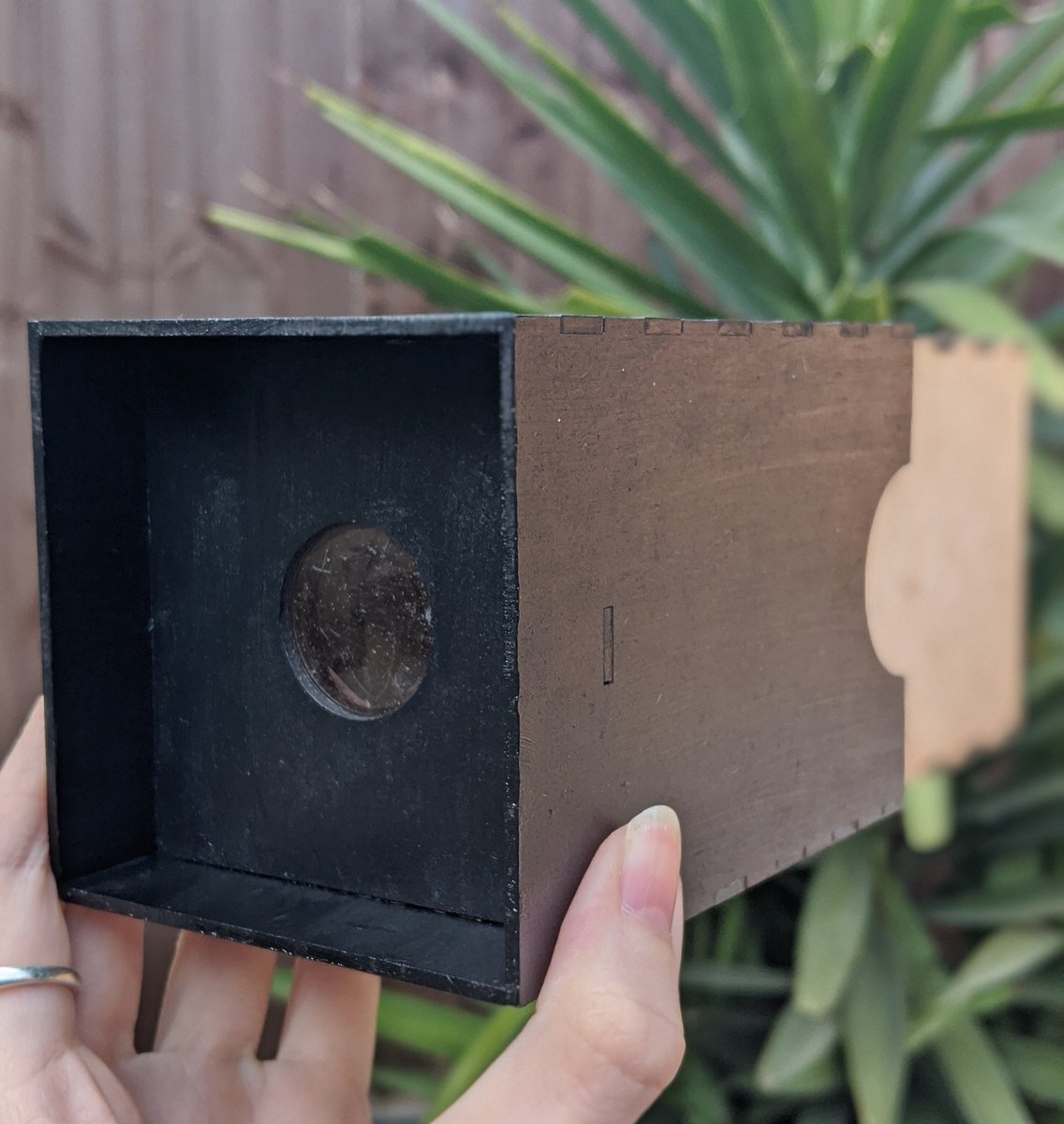jayneknight29's tweet photo. #14 A camera obscura I made today from a kit. I'll never grow tired of camera obscuras, optical delights! #cameraobscura #kitcamera #cameracollection https://t.co/vC1UYJRrA7