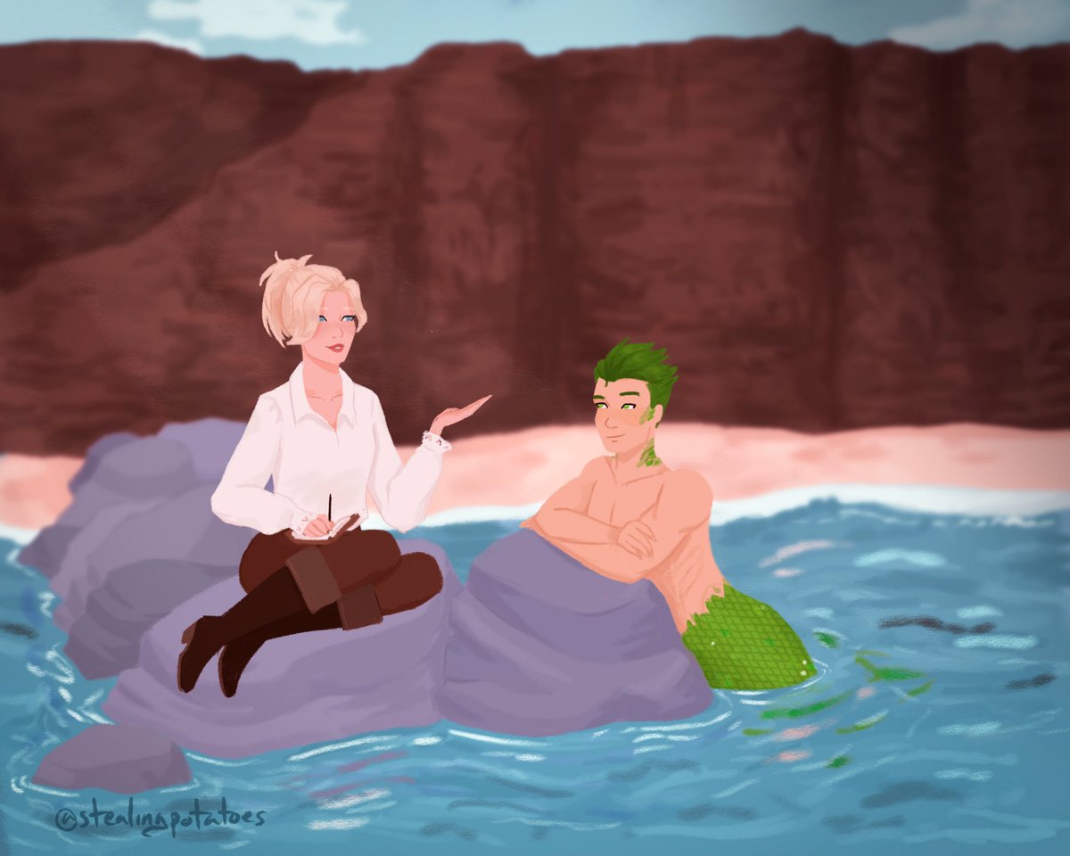 stealingpotatos's tweet photo. #GencyWeek Day 6: Sea
merman prince befriends a very cute human doctor and subsequently falls in love with her (because how could he not)
#gency #genji #mercy #overwatch https://t.co/P6ardz0cFQ