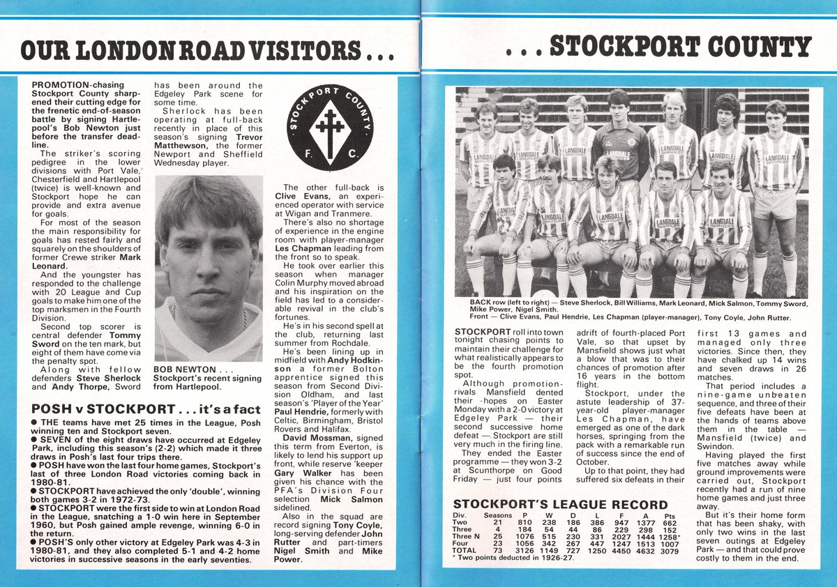 🆚 @theposhofficial / Peterborough United
📆 Tuesday 8th April 1986
🏆 Canon Fourth Division
📍 London Road
👤 1,610

➡️ Match info: bit.ly/34oW9DA

#PeterboroughUnited #StockportCounty #PUFC #SCFC