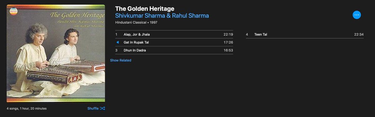 "hindustani classical" is a phrase I'd literally never heard in my life before I laid eyes on this album, so naturally I had to have it.