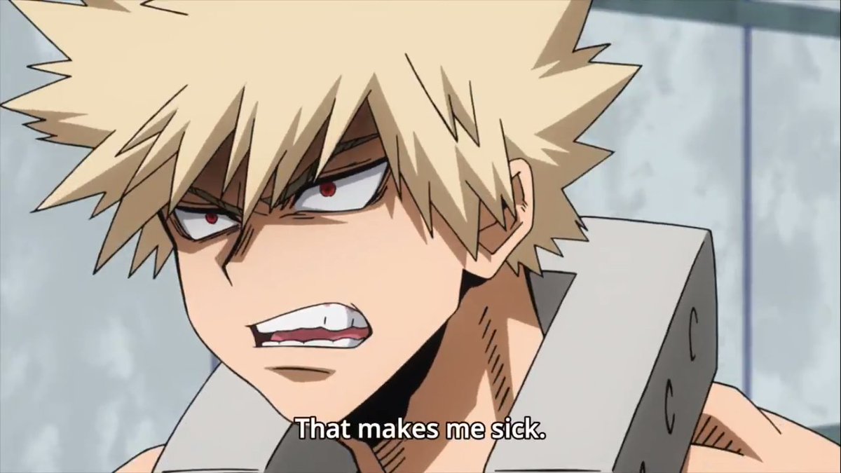 I'm back on my bullshit with this thread this is episode 16 of season 4 when does Bakugou stop being annoying :/