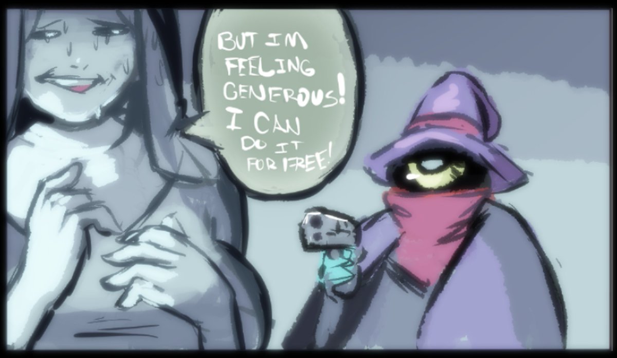 lewdfroggo's tweet photo. 🧙🗽🍆💦

Did a fun Improvisational "Collab-Comic" exercise with some friends.

Panel 2 by @NsfCrab 
Panel 3 by @lewdart1 https://t.co/R5gAZi5EOq