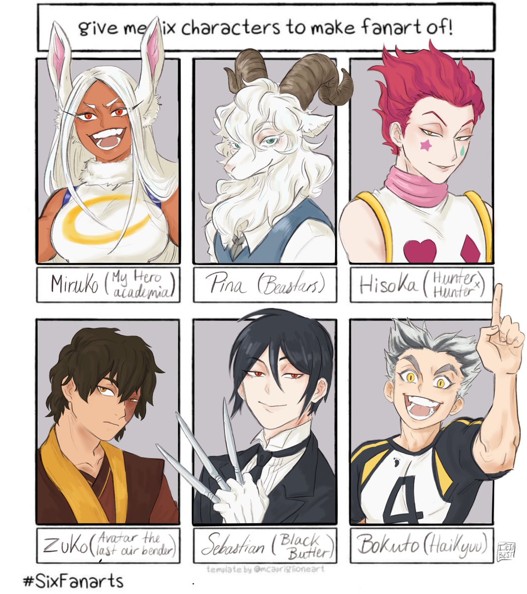 I did the #6fanarts thing and it was really fun !
#SixFanarts #SixFanartsChallenge 